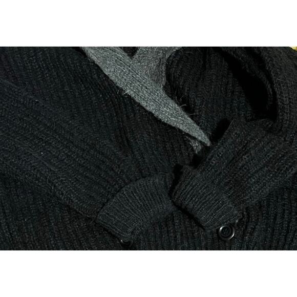 Vintage Penrose Black Gray Wool Blend Cardigan Sweater Women’s S/M - Picture 8 of 10